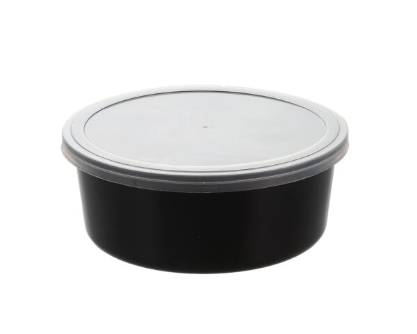 C SERIES 300 ML BLACK ROUND PLASTIC CONTAINER