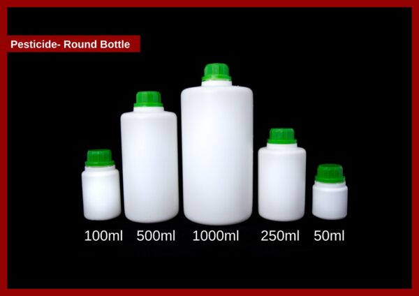 Pesticide round bottles: 50 ml, 100 ml, 250 ml, 500ml, 1000ml