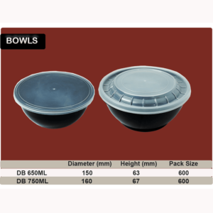 BOWLS - 650 ml, 750 ml Takeaway Containers