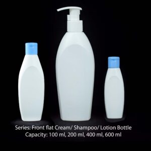 Front flat Cream/ Shampoo/ Lotion Bottle- 100 ml, 200ml, 400ml, 600 ml