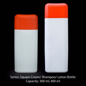 Square Cream/ Shampoo/ Lotion Bottle- 300 ml, 400 ml